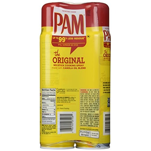 Pam No-Stick Cooking Spray Cans, 16 Ounce, 2 Pack