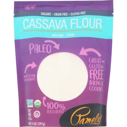 Pamelas Organic Cassava Flour, Paleo, Gluten Free 14 Oz Pack O