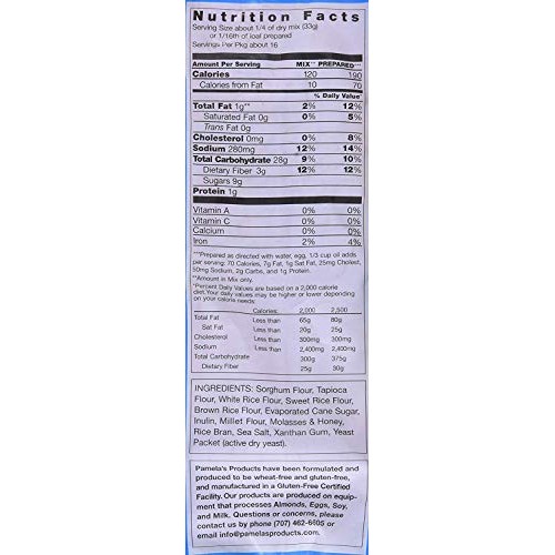 Pamelas Products Gluten-Free Bread Mix -- 19 Oz Pack - 3