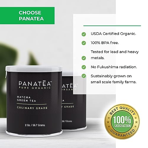 PANATEA Certified Organic Matcha Green Tea Powder | 100% Pure Pr...