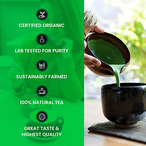PANATEA Certified Organic Matcha Green Tea Powder | 100% Pure Pr...