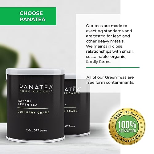 PANATEA Certified Organic Matcha Green Tea Powder | 100% Pure Pr...