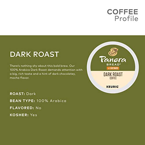 Panera Bread Dark Roast Coffee, Single-Serve Keurig K-Cup Pods,