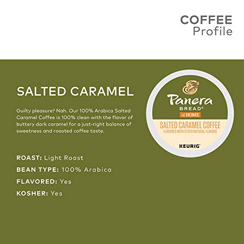 Panera Salted Caramel, Single-Serve Coffee K-Cup Pods, Flavored