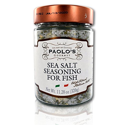 Paolo Gourmet Jars, Sea Salt Seasoning For Fish, 11.28 Ounce