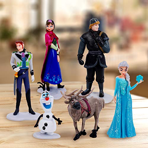 Frozen Collectible Model Elsa Snow Cake Topper6Pcs, Children M