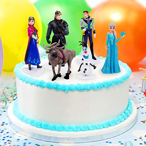 Frozen Collectible Model Elsa Snow Cake Topper6Pcs, Children M