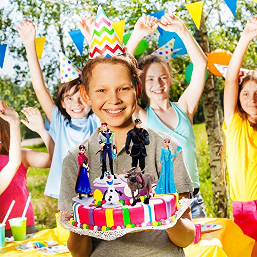 Frozen Collectible Model Elsa Snow Cake Topper6Pcs, Children M