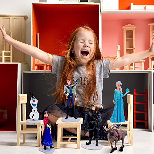 Frozen Collectible Model Elsa Snow Cake Topper6Pcs, Children M