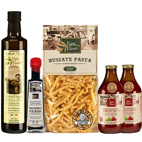 Papa Vince Italian Gourmet Food Basket Set Ingredients Are Local