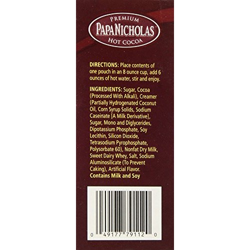 Papanicholas Coffee Dutch Chocolate Hot Cocoa, 8 Count Pack Of 12