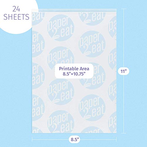 Paper2Eat Frosting Sheets Premium Icing Sheets 8.5 X 11 - 24