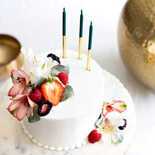 Papyrus Birthday Candles, Gold Dip Purple, Aqua &Amp; Fuchsia 24-Co