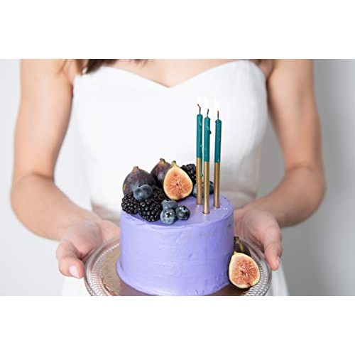 Papyrus Birthday Candles, Gold Dip Purple, Aqua &Amp; Fuchsia 24-Co