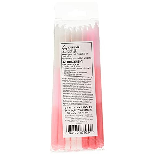 Papyrus Birthday Candles, Pink Ombre 24-Count