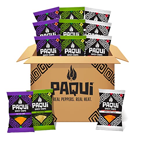 Paqui Spicy Hot Tortilla Chips Variety Pack, 12Pk Box Of 2.0Oz S