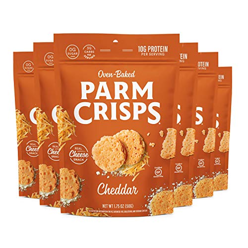 Parmcrisps Cheddar, 1.75 Ounce Pack Of 6, Keto Snacks, 100% Ch
