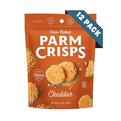 Parmcrisps Cheddar Crisps, 1.75 Oz Pack Of 12, Keto Gluten Fre