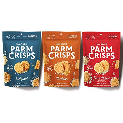 Parmcrisps Cheese Variety Pack, 100% Real Cheese Crisps, Origina