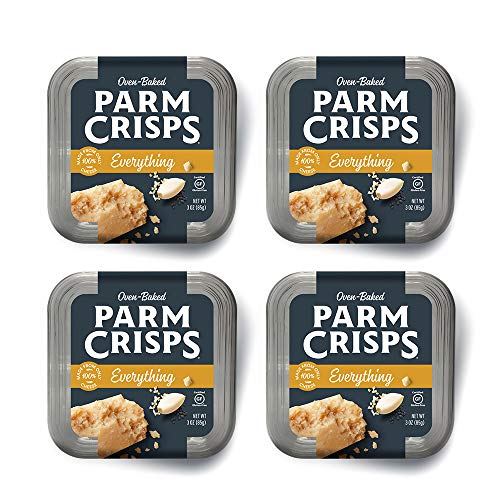 Parmcrisps Everything, 3 Ounce Pack Of 4, 100% Cheese Crisps,