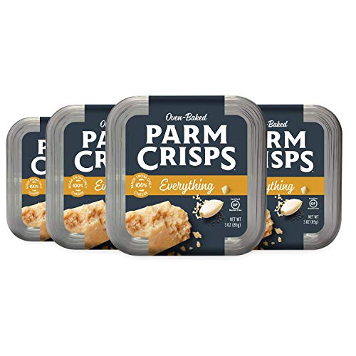 Parmcrisps Everything, 3 Ounce Pack Of 4, 100% Cheese Crisps,