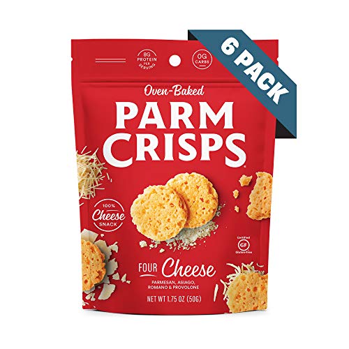 Parmcrisps Four Cheese, Keto Snacks, 1.75 Ounce Pack Of 6, 100