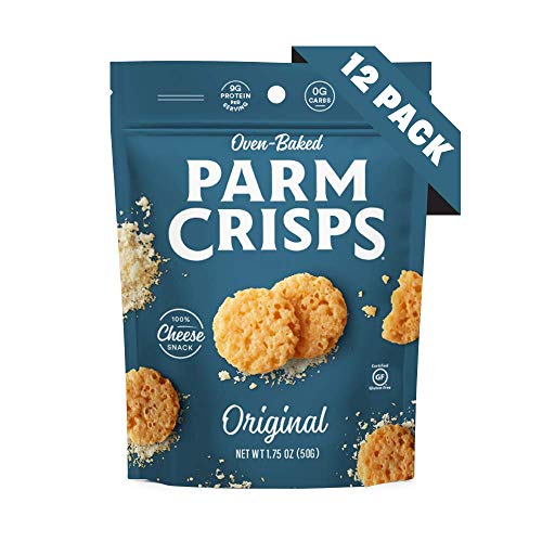 Parmcrisps Original, 1.75 Oz Pack Of 12, Keto Snacks, 100% Che