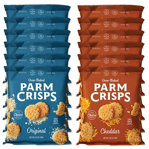 Parmcrisps Original Parmesan &Amp; Cheddar Cheese Crisps 0.63Oz Vari