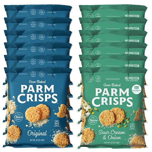 Parmcrisps Original Parmesan &Amp; Sour Cream And Onion Cheese Crisp