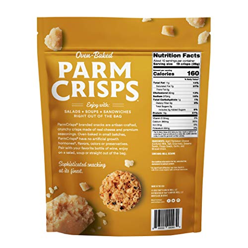 Parmcrisps Party Size Everything Parmesan Cheese Crisps, Keto Gl