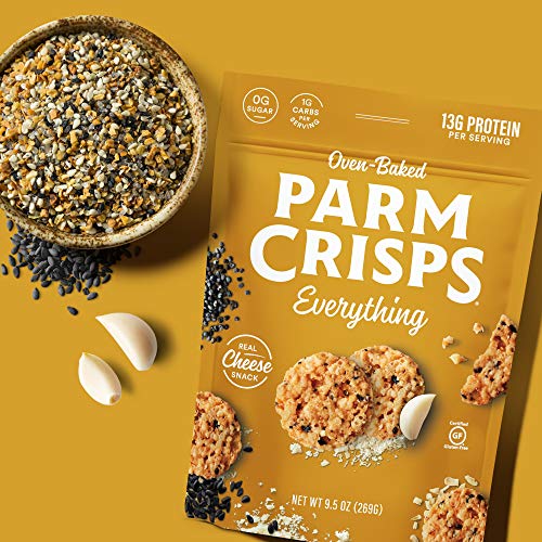 Parmcrisps Party Size Everything Parmesan Cheese Crisps, Keto Gl