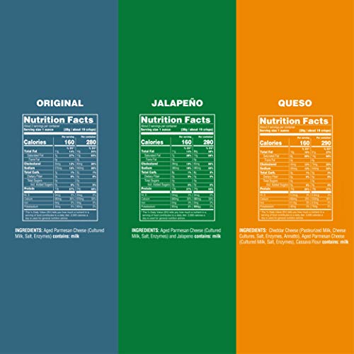 Parmcrisps Savory 3 Variety Pack, 100% Real Cheese Crisps| Origi