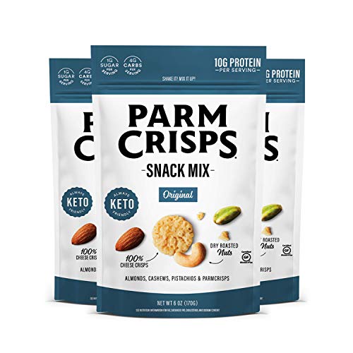 Parmcrisps Snack Mix Original, 6 Ounce Pack Of 3, Keto Snacks,