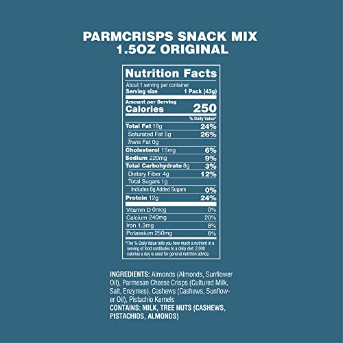 ParmCrisps Snack Mix – Original Cheese Parm Crisps and Nuts Snac...