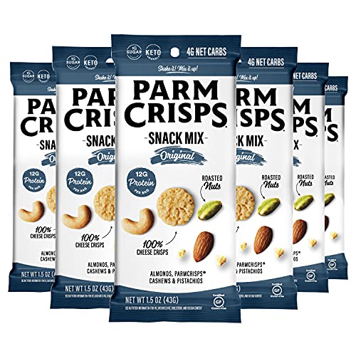 ParmCrisps Snack Mix – Original Cheese Parm Crisps and Nuts Snac...