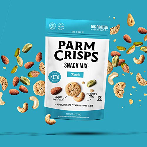 Parmcrisps Snack Mix Ranch, 6Oz Pack Of 3, Keto Cheese And Nut