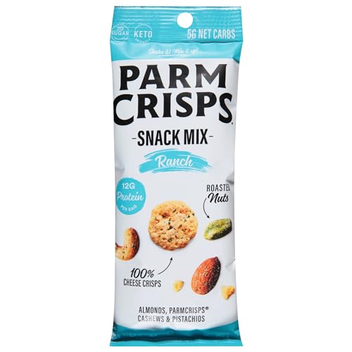 ParmCrisps Snack Mix – Ranch Cheese Parm Crisps and Nuts Snack, ...