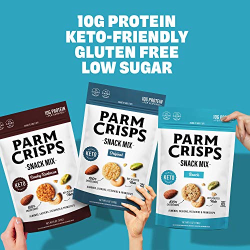 Parmcrisps Snack Mix Variety Pack, 6Oz Pack Of 3, Keto Cheese