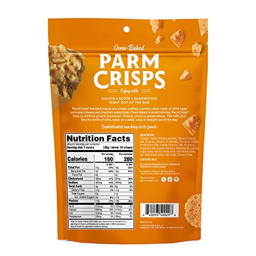 Parmcrisps Spicy Queso Cheese Snacks, 1.75Oz Pack Of 6, Keto G