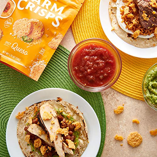 Parmcrisps Spicy Queso Cheese Snacks, 1.75Oz Pack Of 6, Keto G