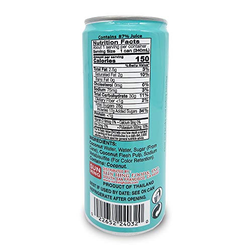 Parrot Brand Coconut Water With Pulp 16.9 Fl. Oz.Pack Of 12