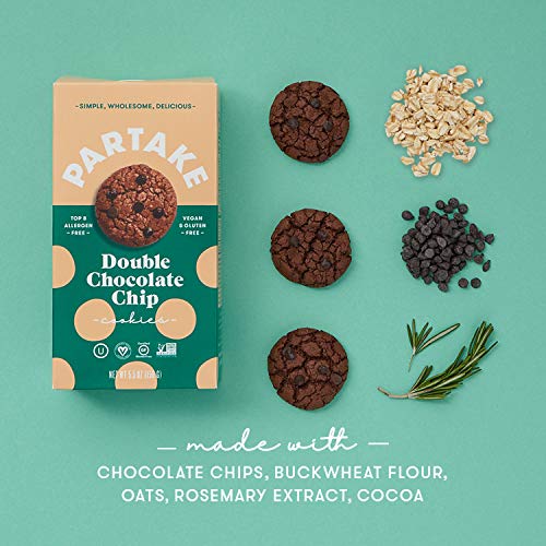 Partake Crunchy Cookies - Double Chocolate Chip | 6 Boxes | Vega...