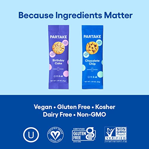 Partake Foods Crunchy Allergy-Friendly Vegan Cookies Variety Pac...