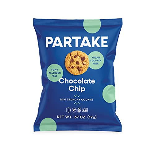 Partake Foods Crunchy Chocolate Chip Mini Cookie Snack Packs | V...