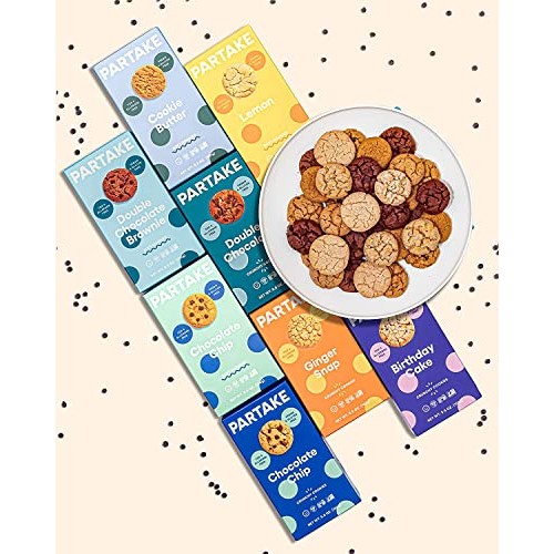 Partake Foods Soft-Baked & Crunchy Vegan Cookies – 8 Box Variety...