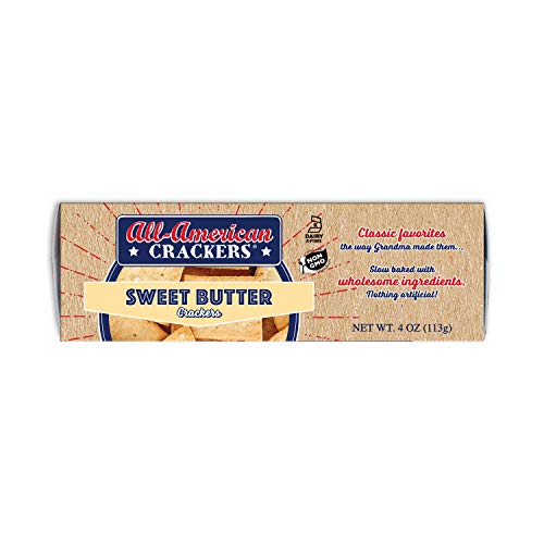 All-American Snack Crackers, Sweet Butter, 4 Ounce Pack Of 6,