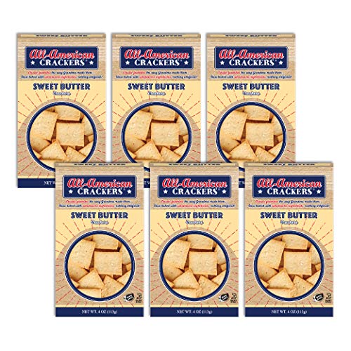 All-American Snack Crackers, Sweet Butter, 4 Ounce Pack Of 6,