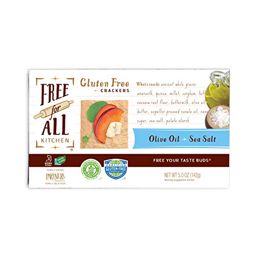 Free For All Kitchen Gluten-Free Crackers, Olive Oil &Amp; Sea Salt,