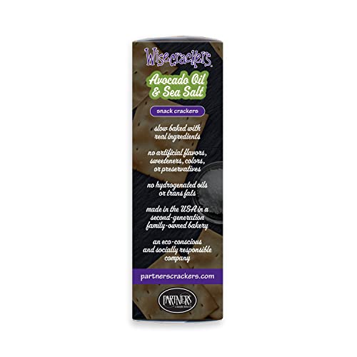 Wisecrackers Snack Crackers, Avocado Oil & Sea Salt, 4.0 Ounce ...