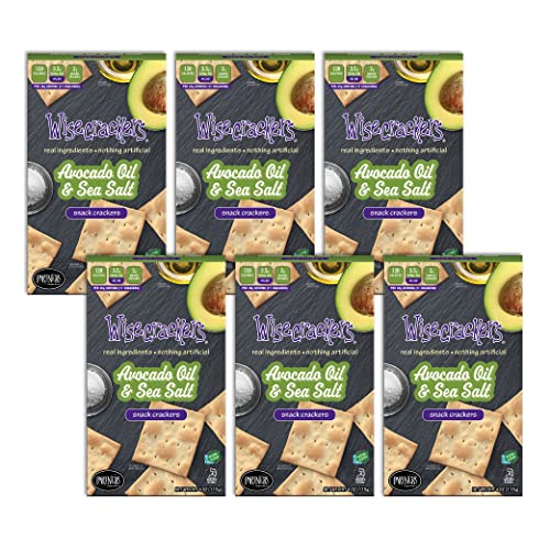 Wisecrackers Snack Crackers, Avocado Oil & Sea Salt, 4.0 Ounce ...
